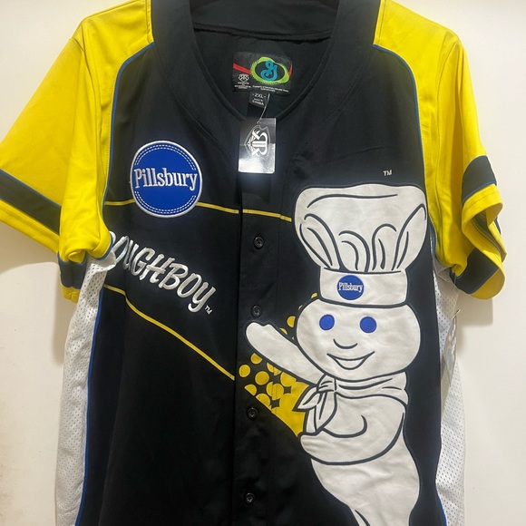 Pillsbury DOUGHBOY Baseball Jersey, General Mills by RR Designs - NEW,  3XL - Picture 8 of 10
